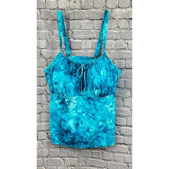 Lands End Swim Tankini Top With Adjustable Straps & Built-In Bra Womens Plus 22W - Picture 1 of 9